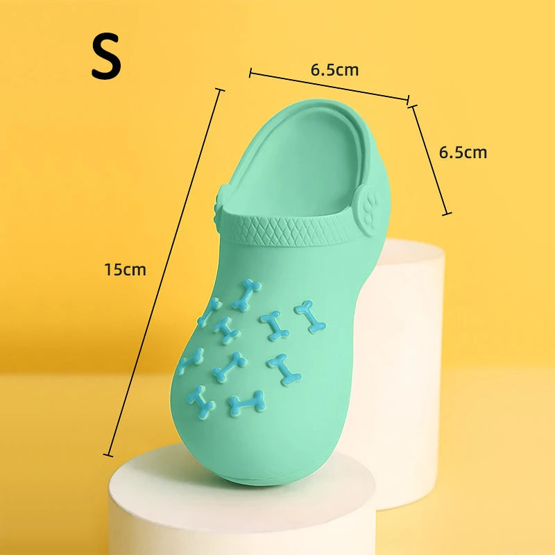 Rubber Slipper Dog Chew Toy Teeth Cleaning Durable Training Toy for All Dog Sizes