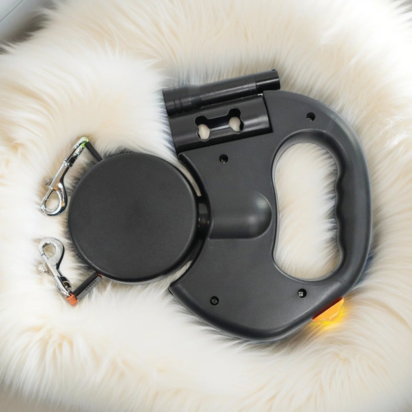 Dual Retractable Dog Lead UK with LED,No Tangle 360° Lead for Two Dogs