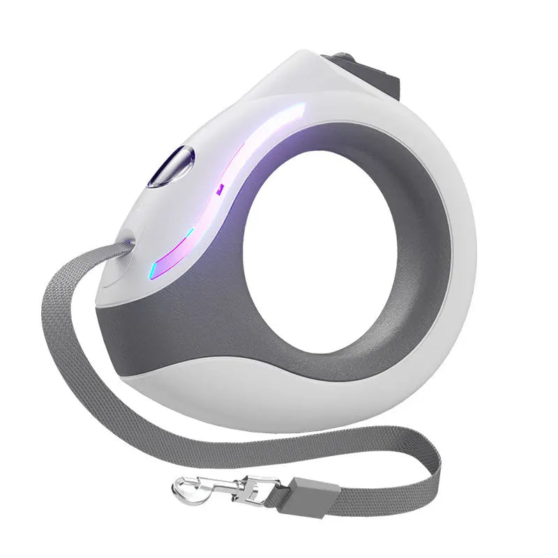 LED Retractable Dog Lead .Rechargeable Light-Up Lead for Safe Night Walks