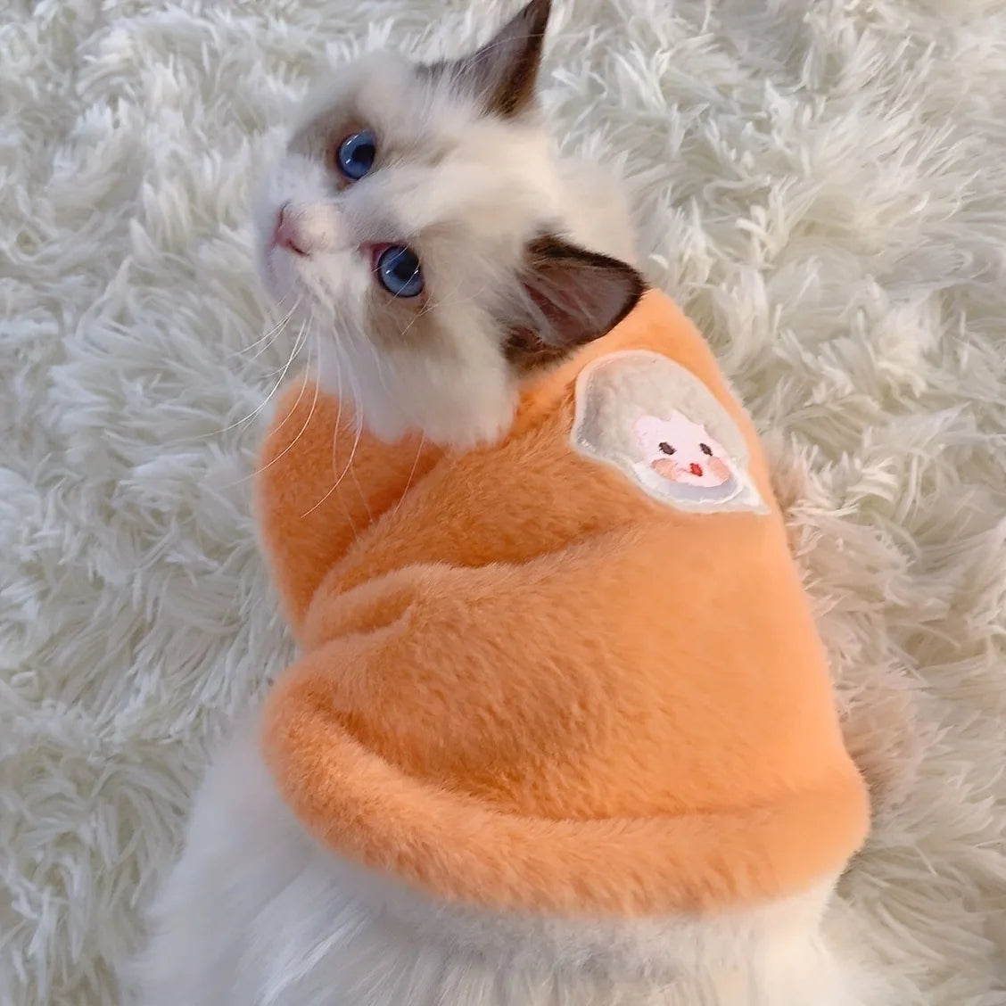 Warm Cat Winter Vest Soft Pet Sweater Comfortable Cold Weather Clothing for Cats