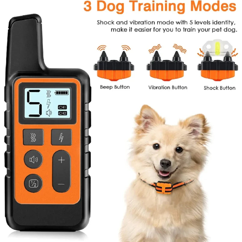 Dog Training Collar with Remote | 500m Waterproof Training System