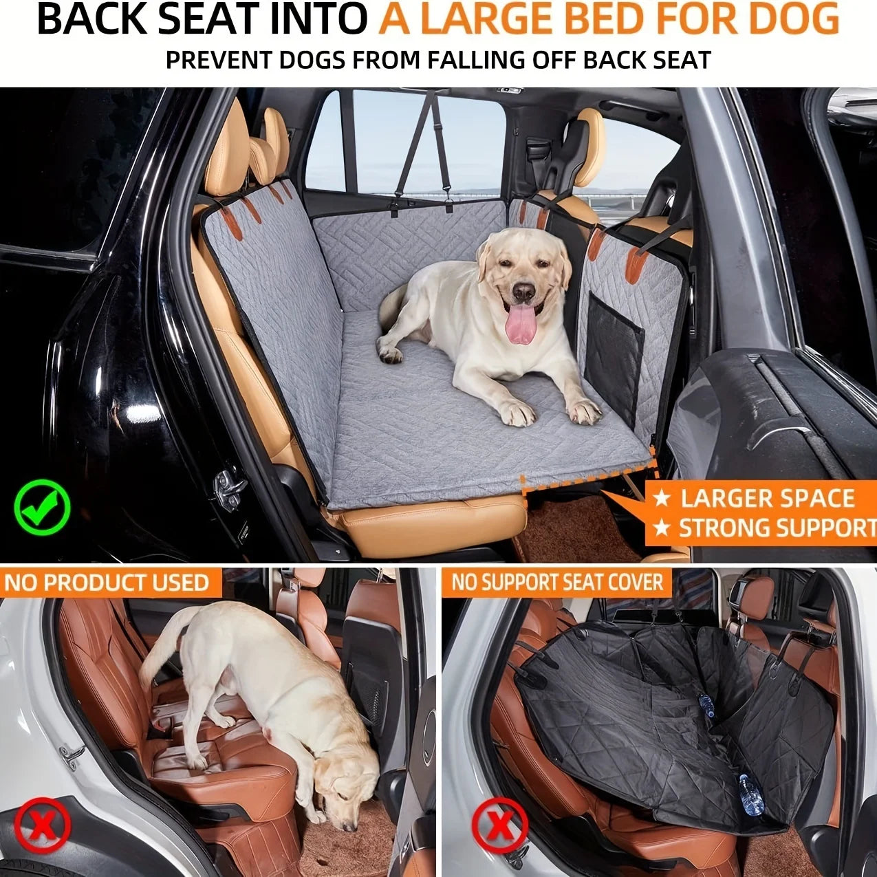Waterproof Dog Car Seat Cover Hammock – Scratch Proof Pet Seat Protector