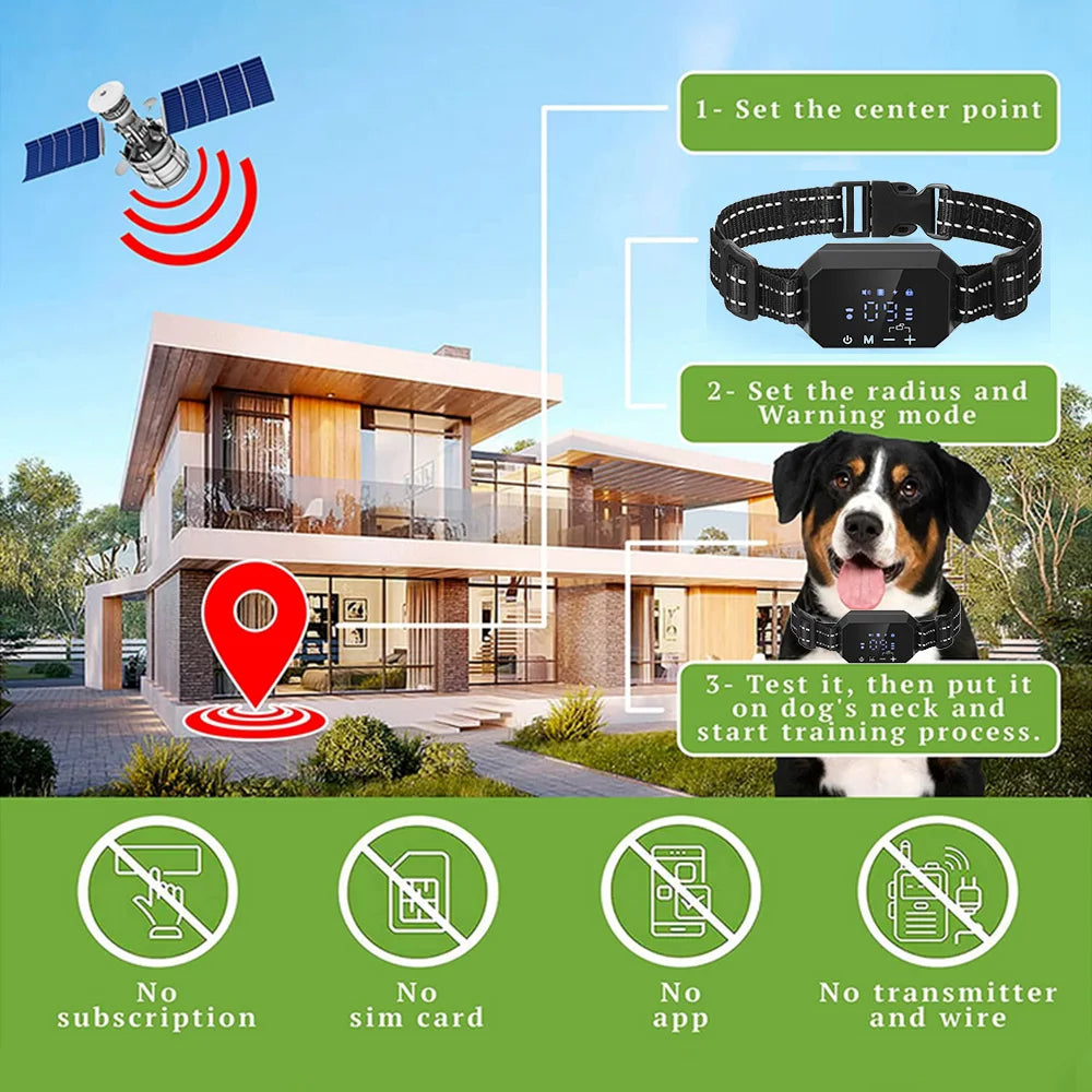Wireless GPS Dog Fence | Smart Dog Training Collar