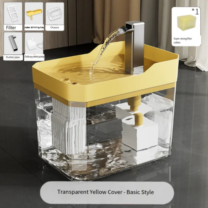 1.5L Automatic Pet Water Fountain | Quiet USB Cat & Small Dog Fountain