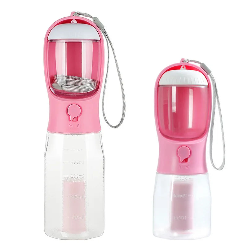 4-in-1 Pet Travel Water Bottle for Dogs & Cats