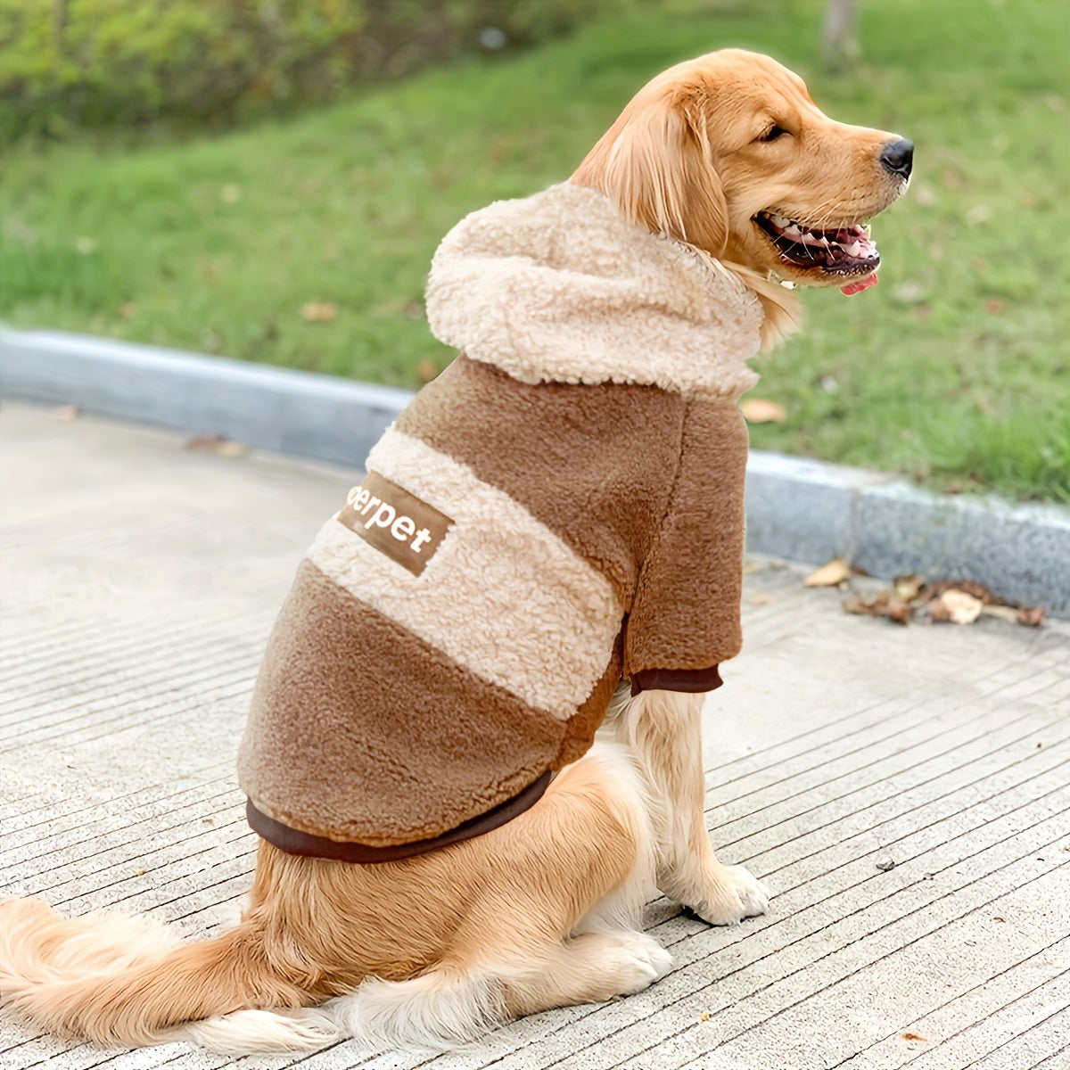 Thickened Knit Dog Hoodie – Warm Pullover Winter Coat for Medium & Large Dogs