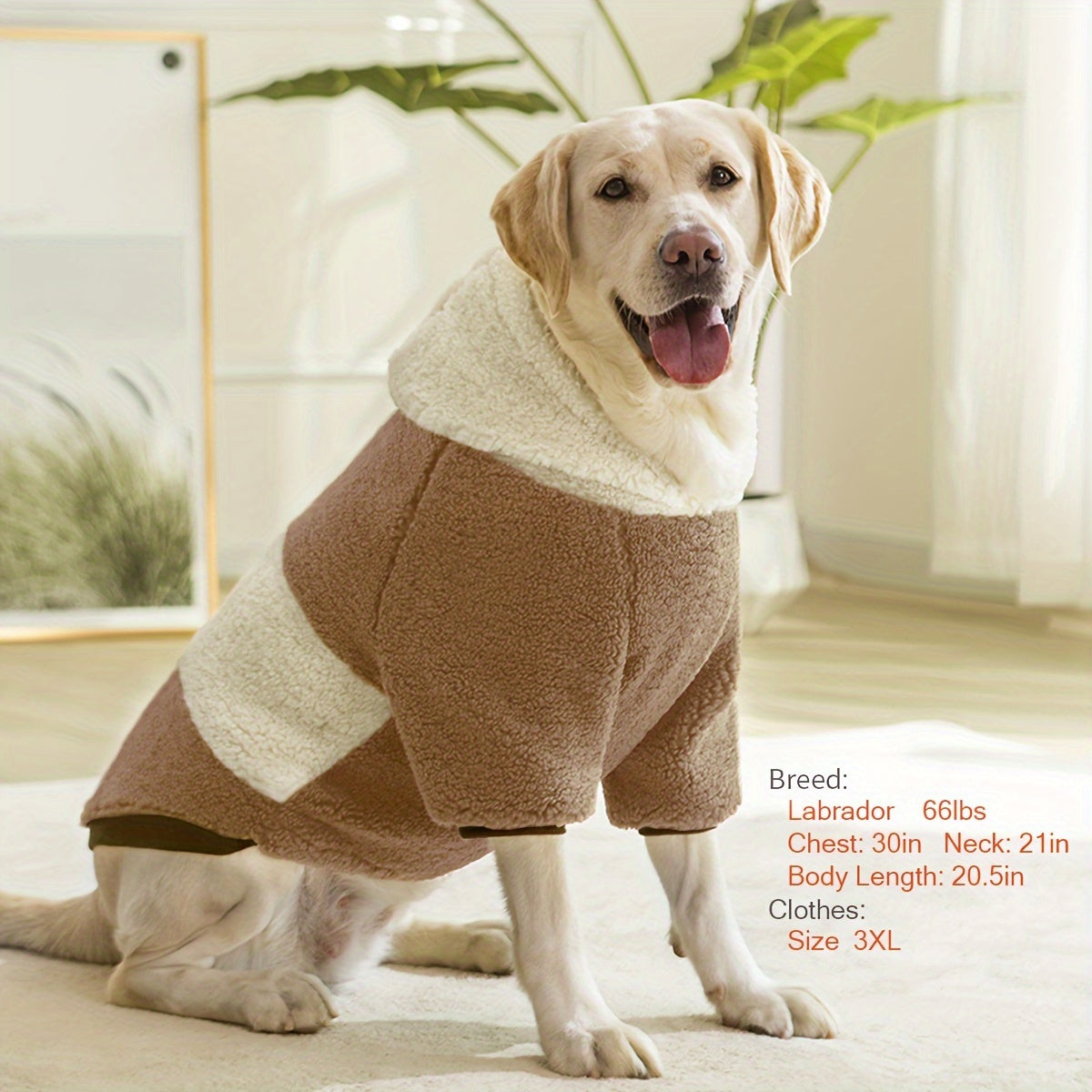 Thickened Knit Dog Hoodie – Warm Pullover Winter Coat for Medium & Large Dogs