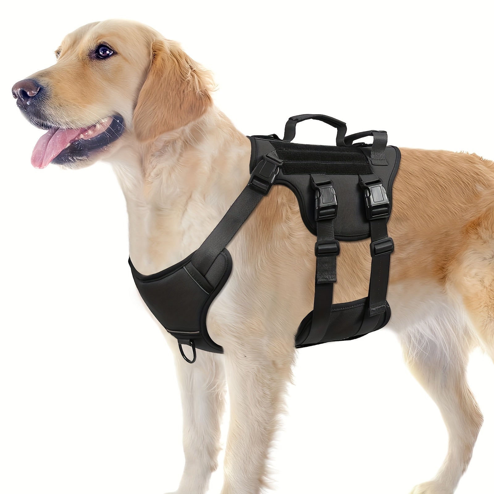 Reflective No-Pull Dog Harness for Large Breeds – Escape-Proof, Padded Full-Body Vest with Dual Handles