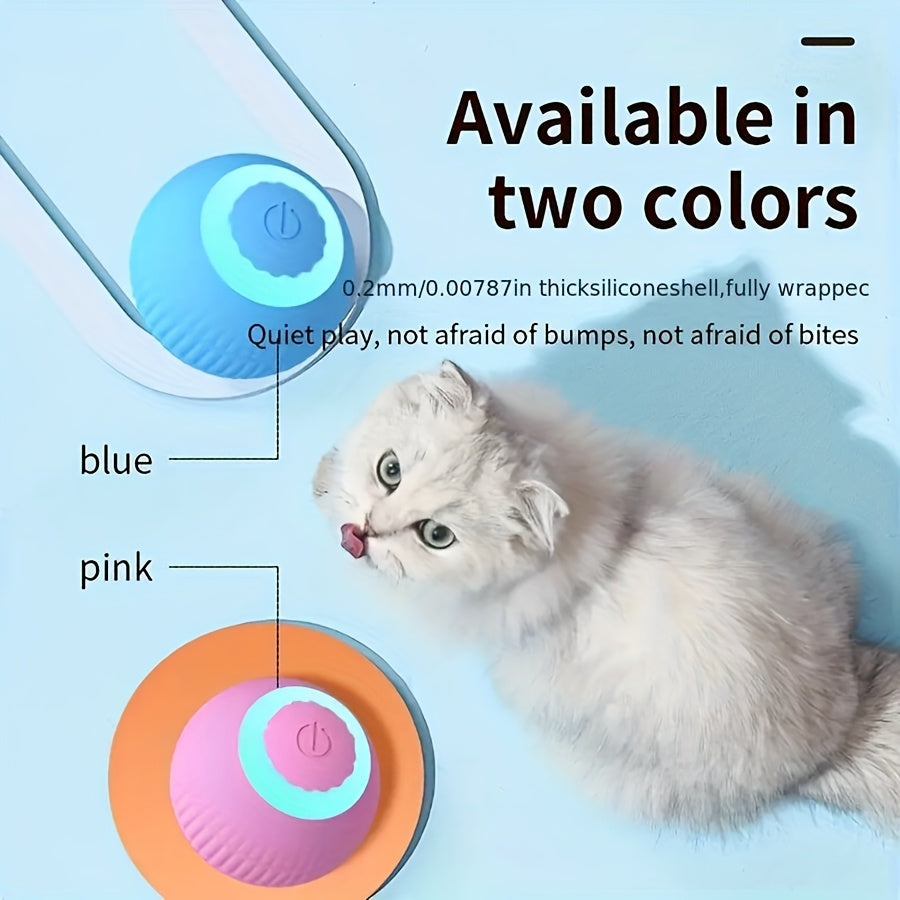 Smart Self-Moving Interactive Cat Ball – USB Rechargeable