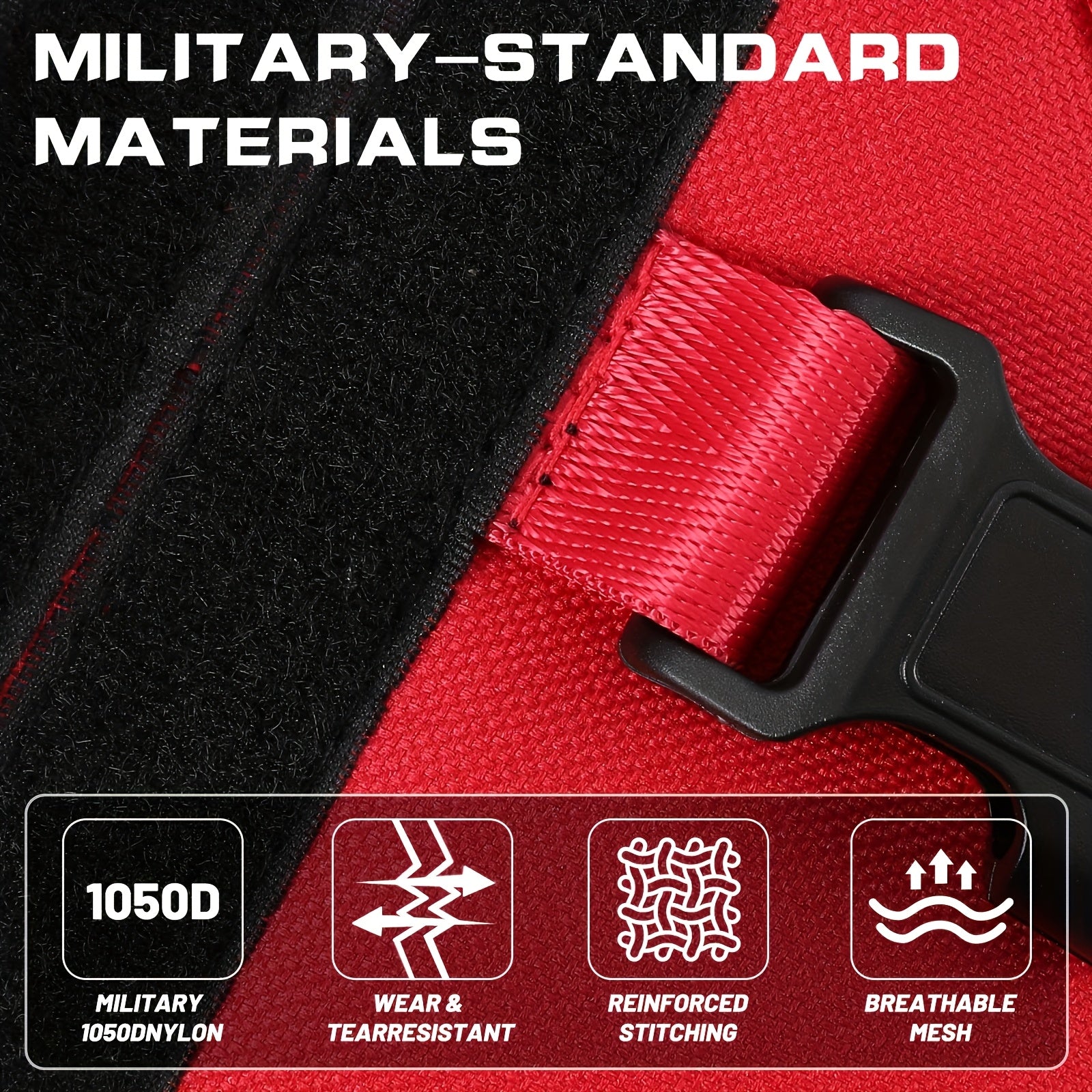 Reflective No-Pull Dog Harness for Large Breeds – Escape-Proof, Padded Full-Body Vest with Dual Handles