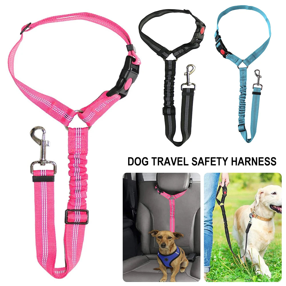 Dog Car Seat Belt UK | Adjustable Safety Harness for Travel