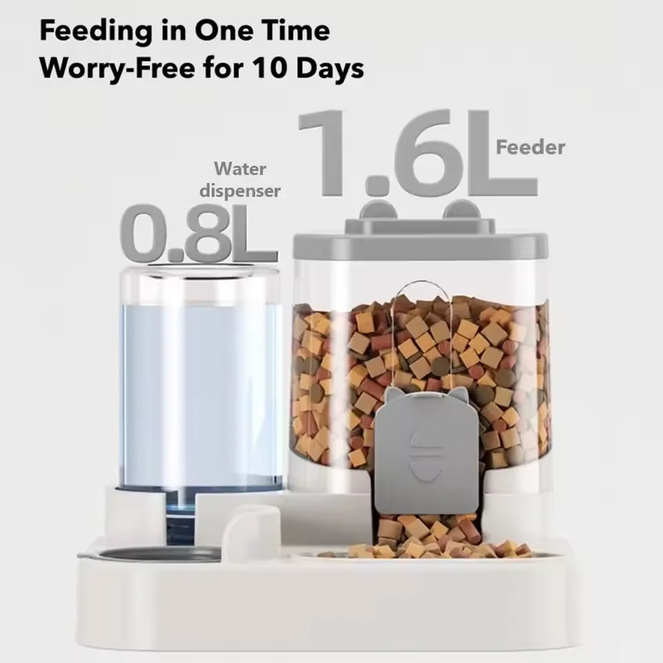 AquaFeed™ 2-in-1 Automatic Pet Feeder & Water Dispenser