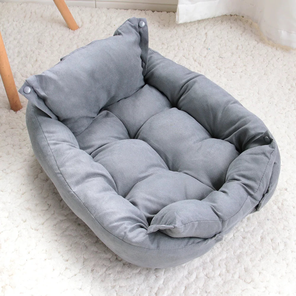 CloudNest 3-in-1 Luxury Dog & Cat Bed | Soft Washable Pet Sofa Mat | Bark & Whiskers
