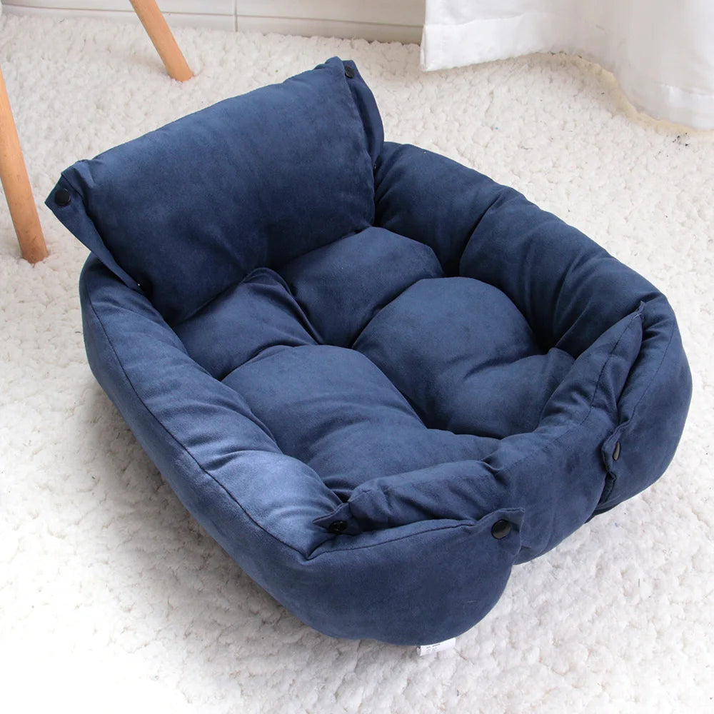 CloudNest 3-in-1 Luxury Dog & Cat Bed | Soft Washable Pet Sofa Mat | Bark & Whiskers