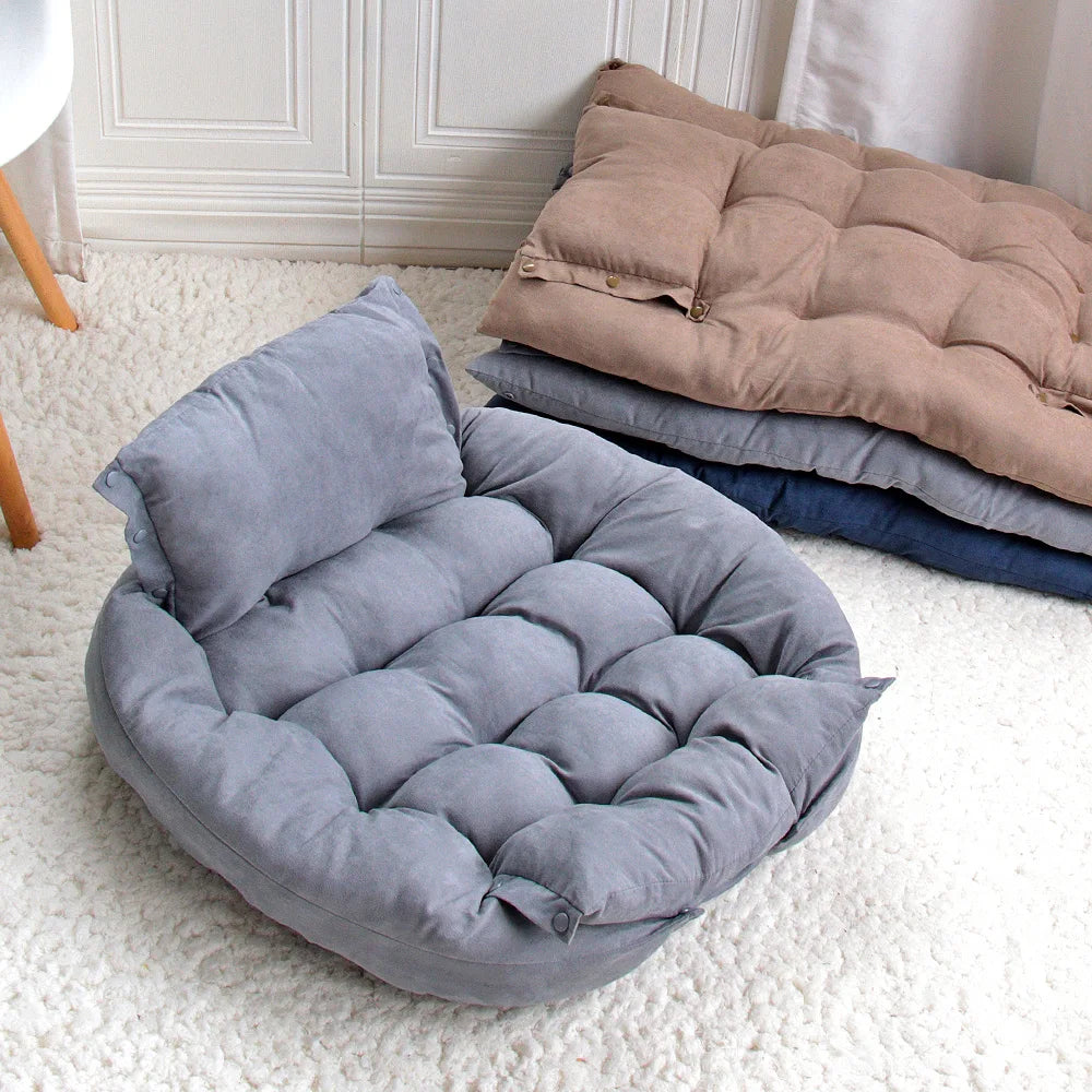 CloudNest 3-in-1 Luxury Dog & Cat Bed | Soft Washable Pet Sofa Mat | Bark & Whiskers