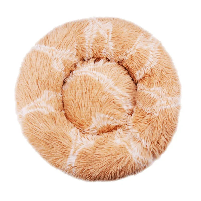 Calming Plush Dog Bed | Ultra Soft Round Washable Pet Bed UK