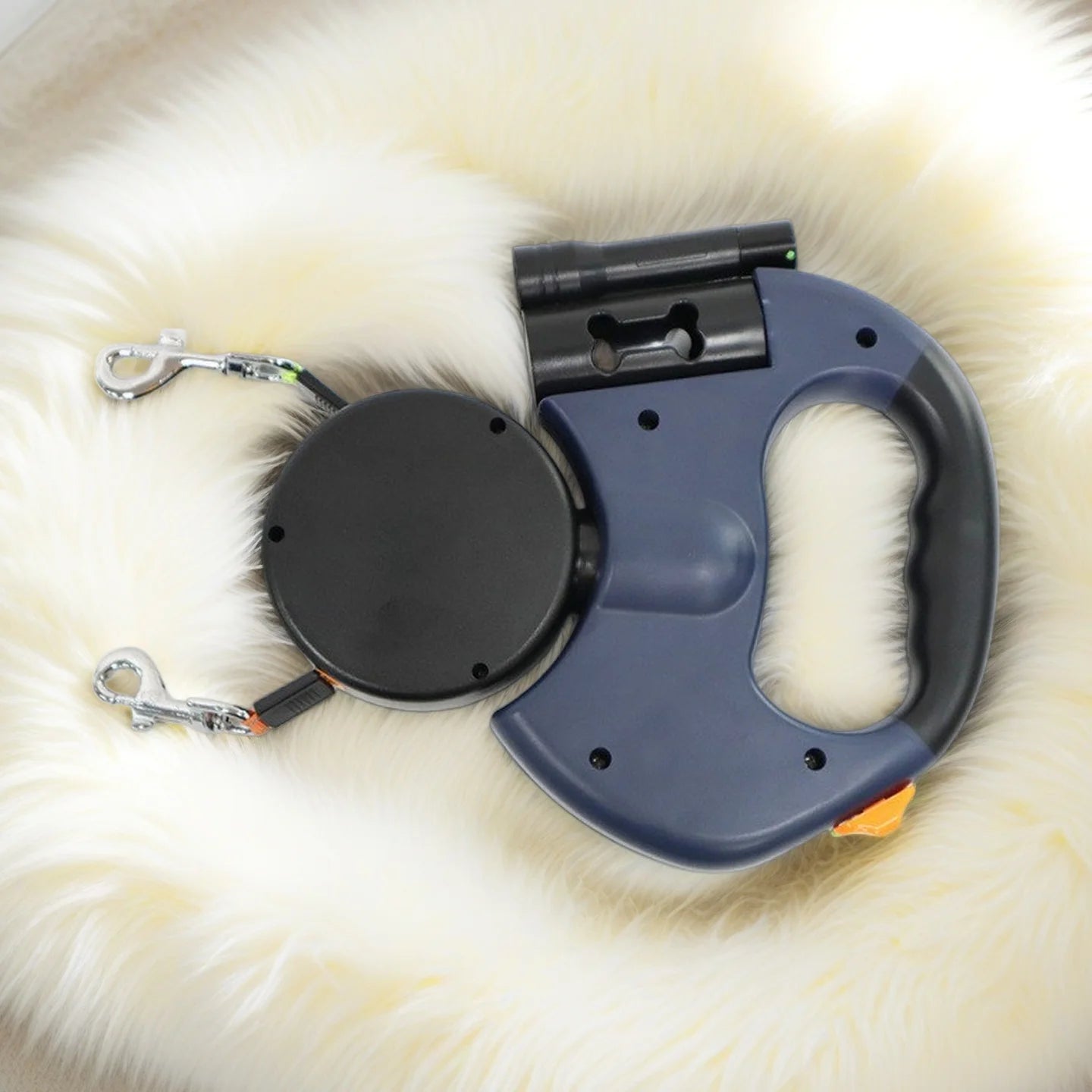 Dual Retractable Dog Lead UK with LED,No Tangle 360° Lead for Two Dogs