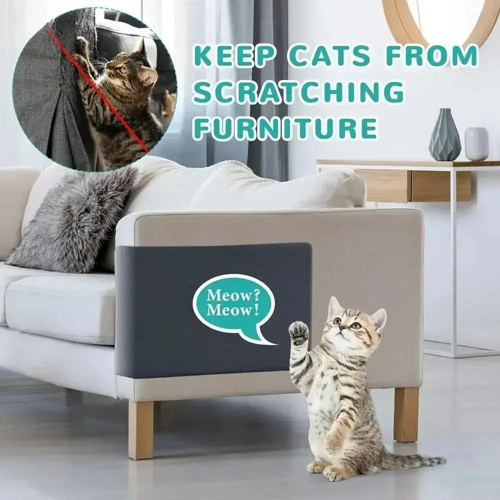 Self-Adhesive Cat Scratcher Mat 60x200cm | Sofa Protector Scratch Pad