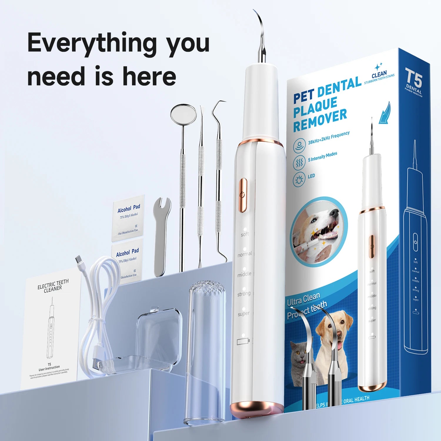 Ultrasonic Pet Dental Cleaner Pro | Dog & Cat Tartar Remover