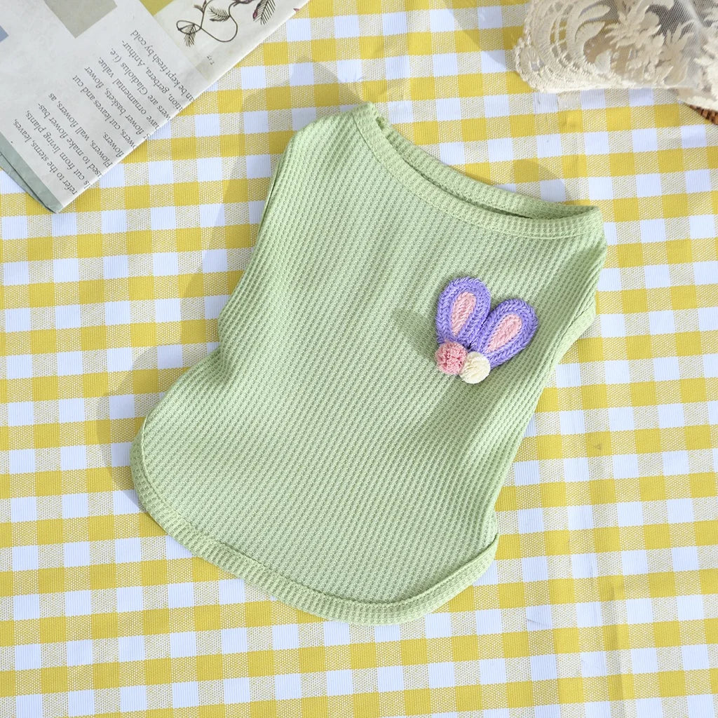 Breathable Summer Pet Vest for Dogs & Cats – Cute Butterfly & Rabbit Design