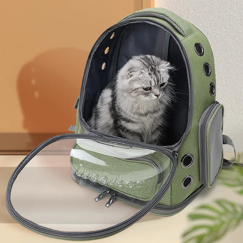 Waterproof Pet Backpack  | Breathable Cat & Small Dog Travel Carrier Bag