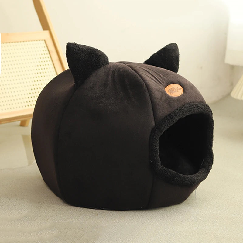 Cosy Cat Cave Bed  | Warm Soft Indoor Cat House for Cats & Small Dogs
