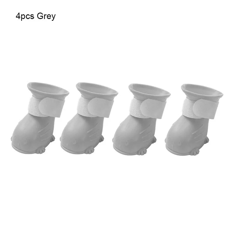 Waterproof Pet Rain Boots Anti-Slip Silicone Shoes for Dogs and Cats
