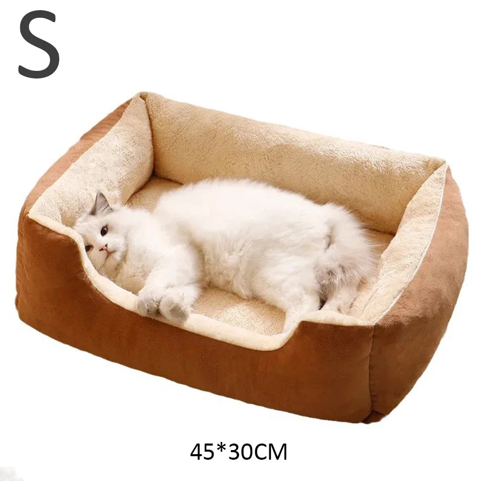 Soft Plush Cat Bed – Breathable Comfortable Pet Sleeping Mat for Cats