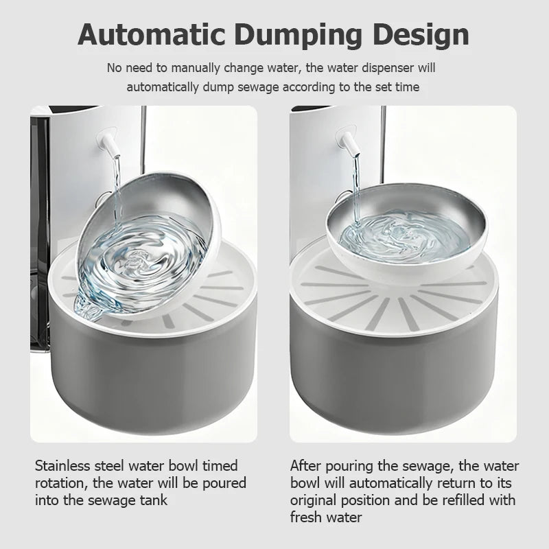 Heated Pet Water Fountain  | Smart Stainless Steel Cat & Dog Water Dispenser