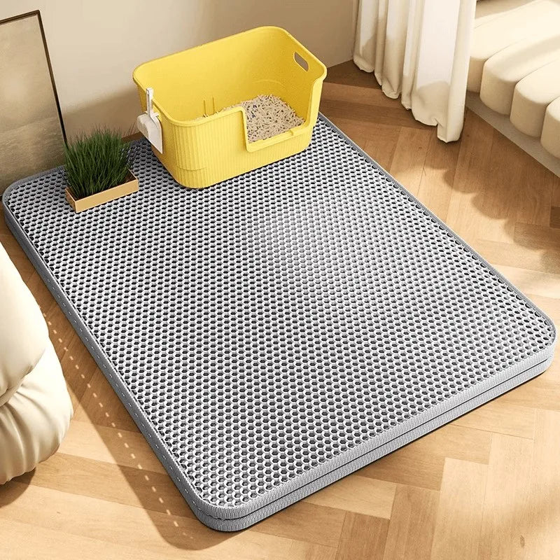 Extra Large Cat Litter Mat Waterproof | Double Layer Anti-Tracking Mat