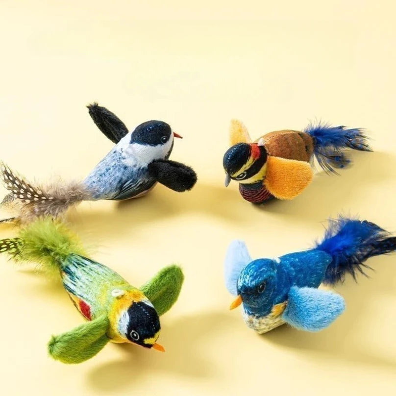 Interactive Bird Cat Toy with Sound – Hanging Catnip Teaser for Indoor Cats