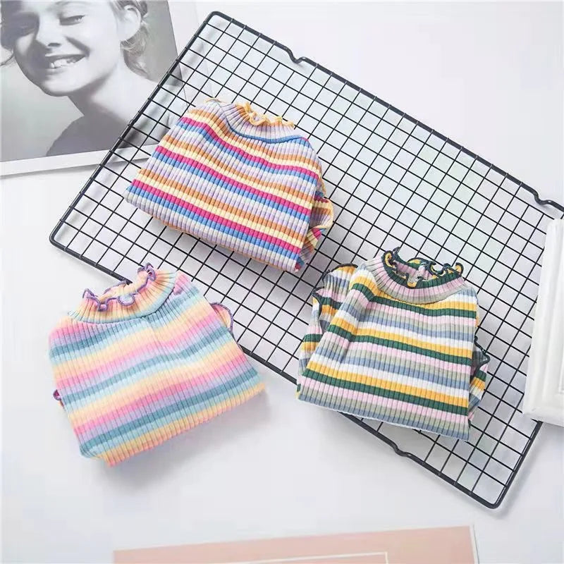 Colorful Stripe Cat Vest Shirt for Small Cats & Puppies – Cotton Pet Clothing