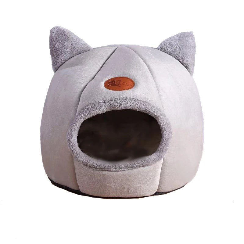 Cosy Cat Cave Bed  | Warm Soft Indoor Cat House for Cats & Small Dogs