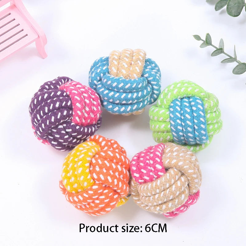 Cotton Rope Dog Chew Toy Interactive Dental Cleaning Toy for Small Medium Large Dogs