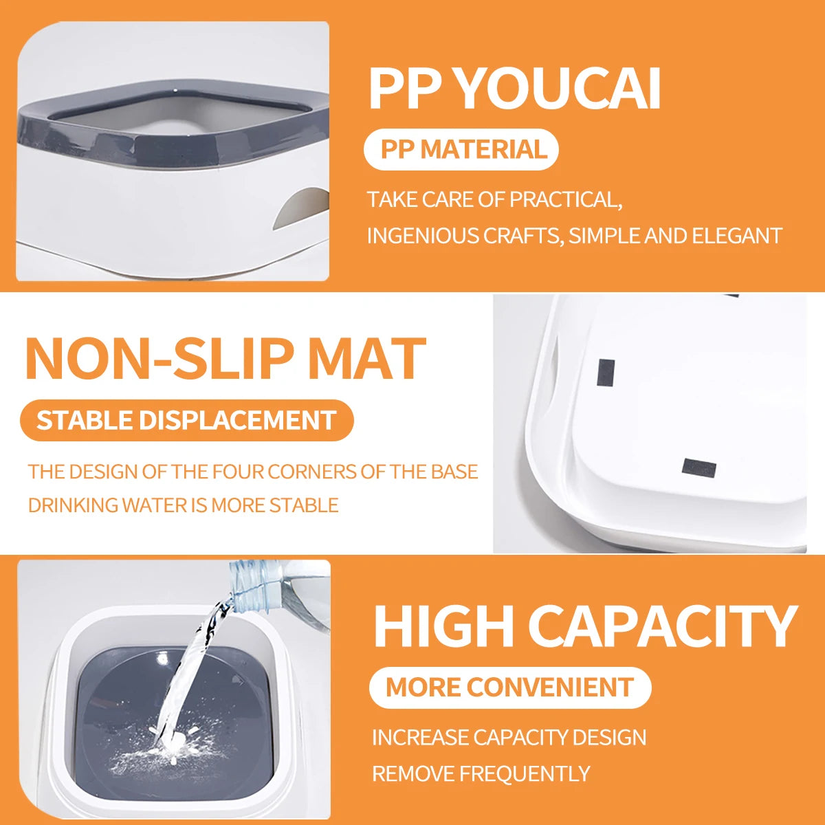 Splash-Proof Dog Water Bowl – Floating Slow Drinking Bowl for Large Dogs