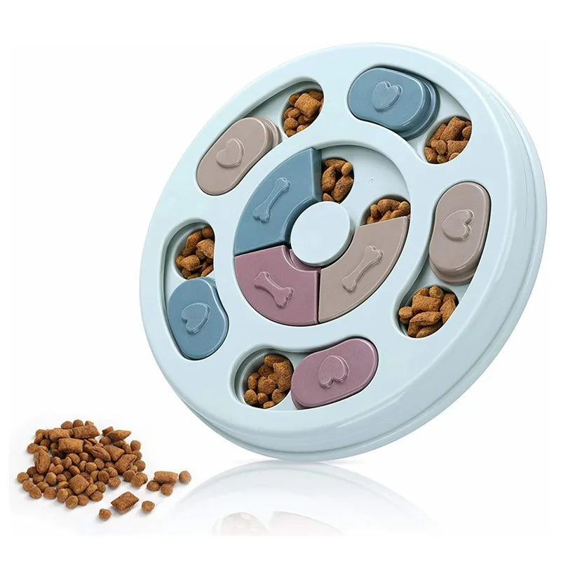 Slow Feeder Dog Bowl Interactive Puzzle | Anti-Gulping Feeding Toy