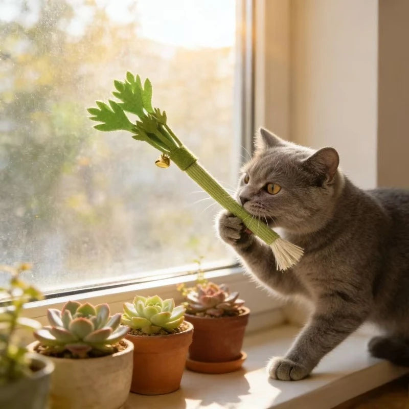 Catnip Chew Stick Toy for Cats – Interactive Teeth Cleaning Cat Toy