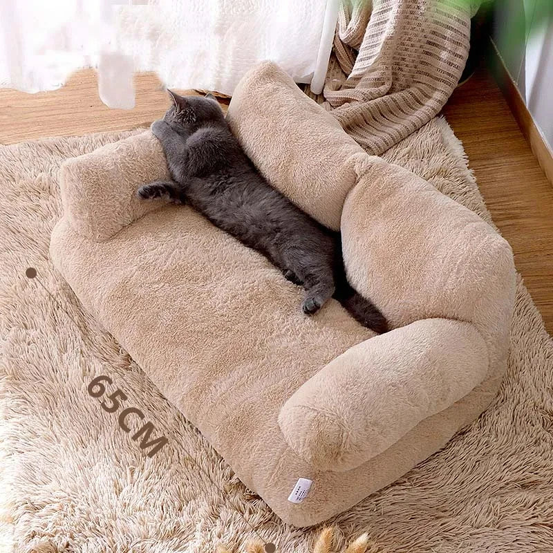 Luxury Plush Pet Sofa Bed for Cats & Dogs | Soft Warm Pet Couch