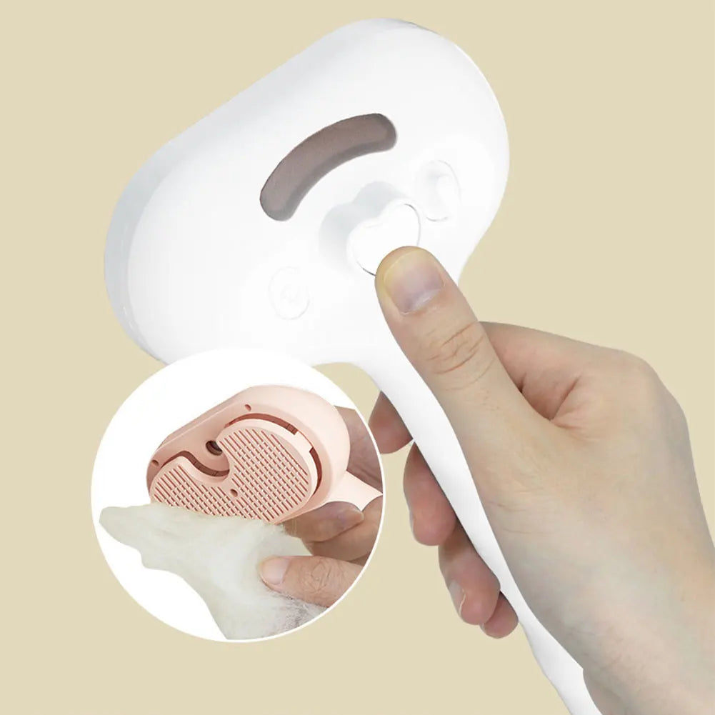 Steam Pet Brush UK | Self-Cleaning Grooming Brush with Spray