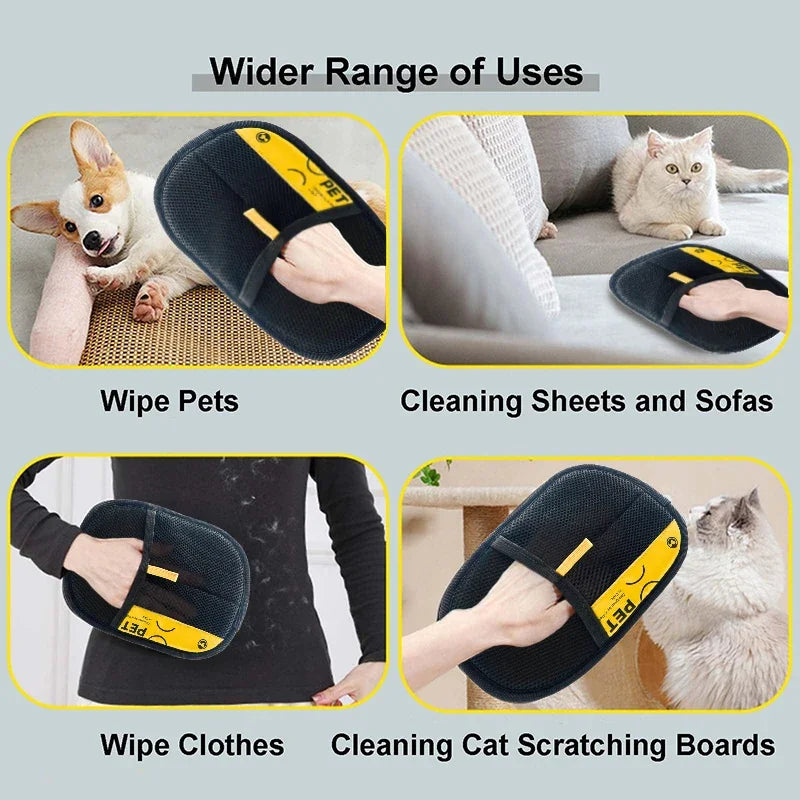 Pet Hair Remover Gloves Reusable | Electrostatic Grooming Glove