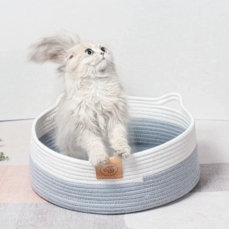 Breathable Cat Bed ,Handmade Woven Cooling Cat Nest for Summer
