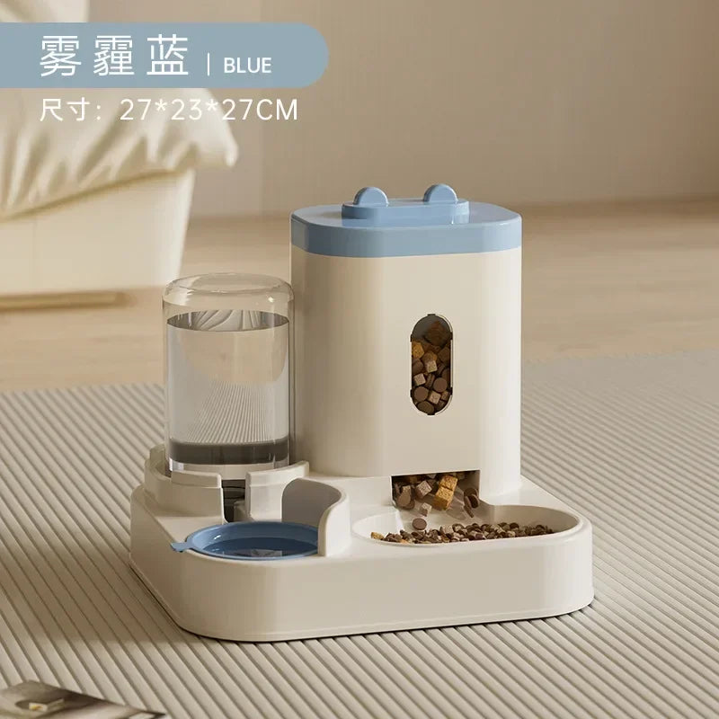 Automatic Pet Feeder with Water Dispenser | Gravity Cat & Dog Food Bow