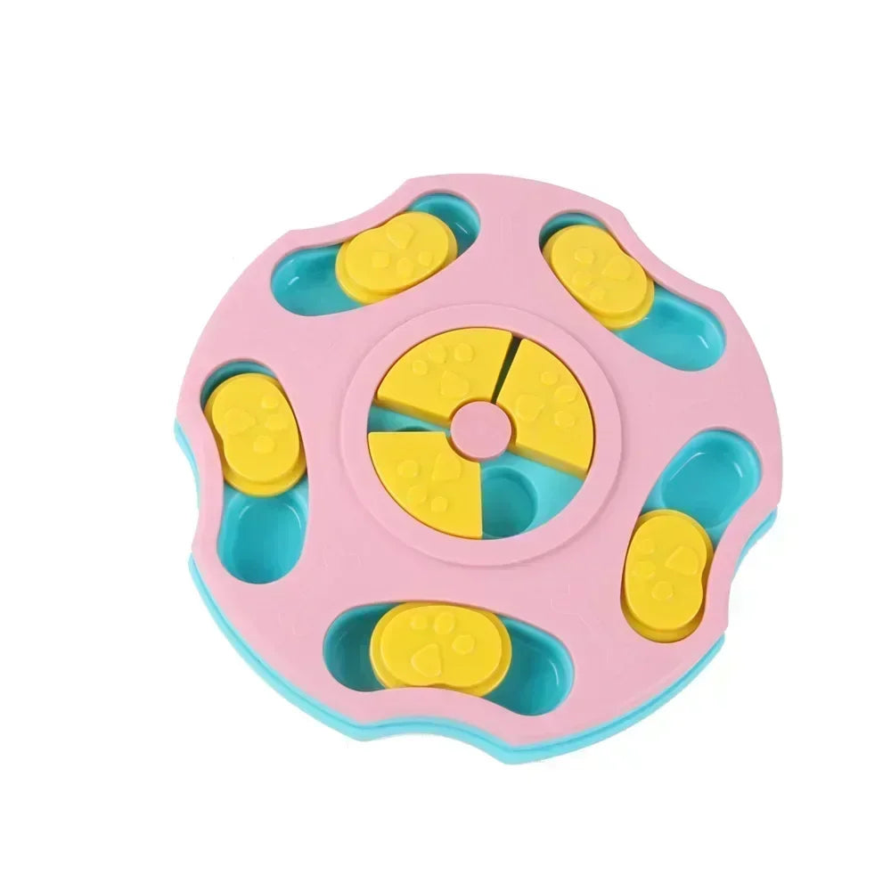 Dog Puzzle Slow Feeder Bowl Interactive | Anti-Gulping IQ Training Toy