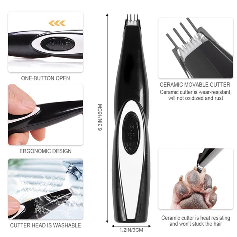 Professional Electric Pet Clipper – Rechargeable Dog & Cat Grooming Trimmer