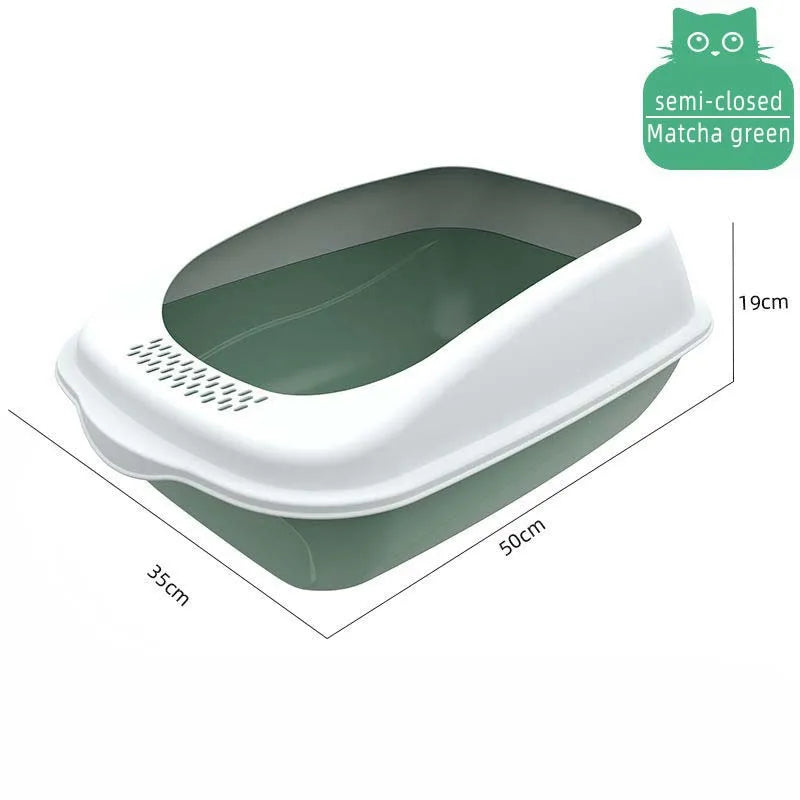 Fully Enclosed Cat Litter Box Spillproof Deodorised Large Capacity Cat Toilet with Easy Clean Design