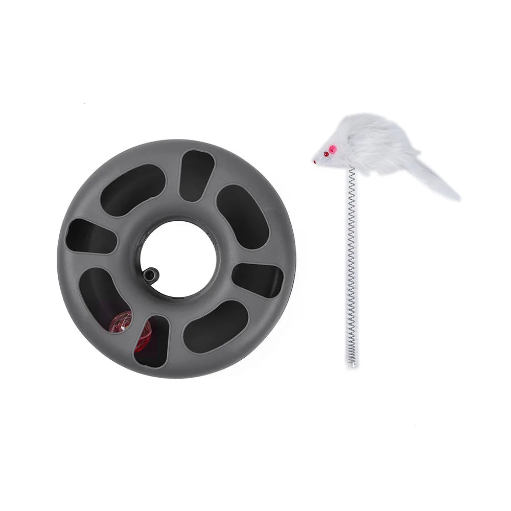 3-in-1 Interactive Cat Toy | Ball, Mouse & Disc Play Toy