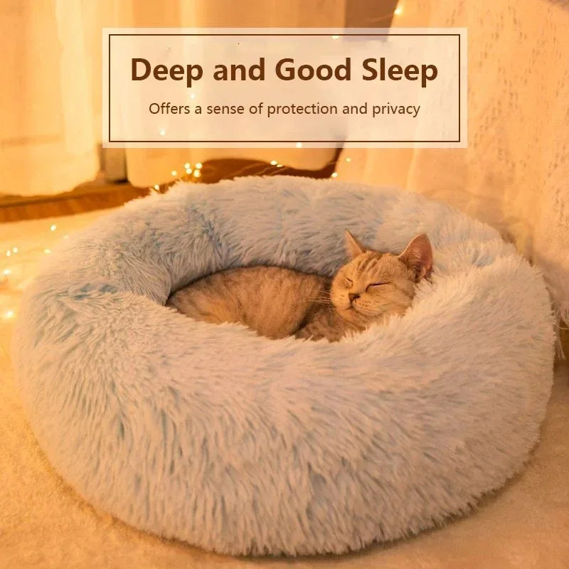 Plush Pet Bed UK | Soft & Warm Round Dog & Cat Bed
