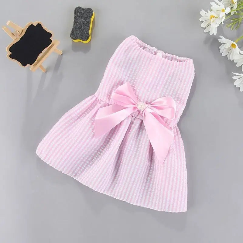 Cute Pet Flower Princess Dress for Small Dogs & Cats – Summer Skirt Outfit
