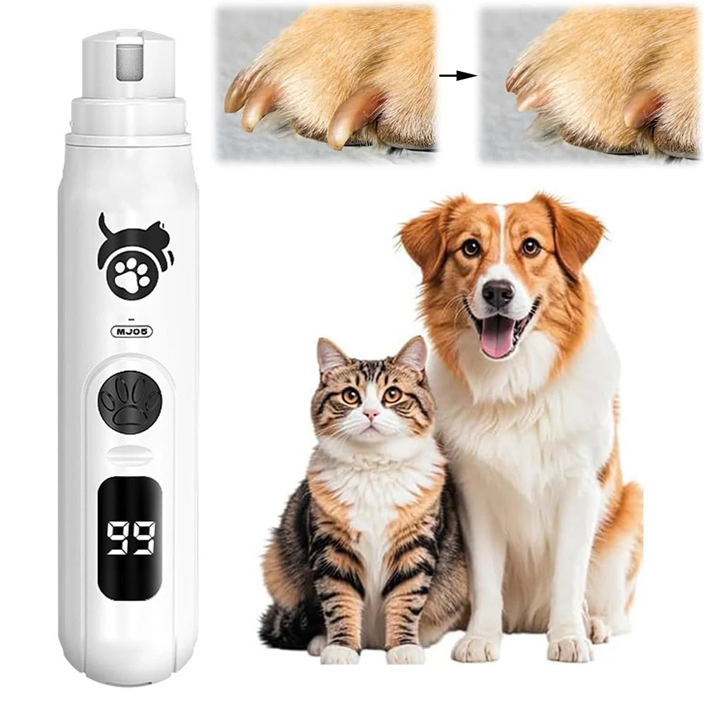 Dog Nail Grinder with LED Light | Quiet USB Rechargeable Pet Trimmer