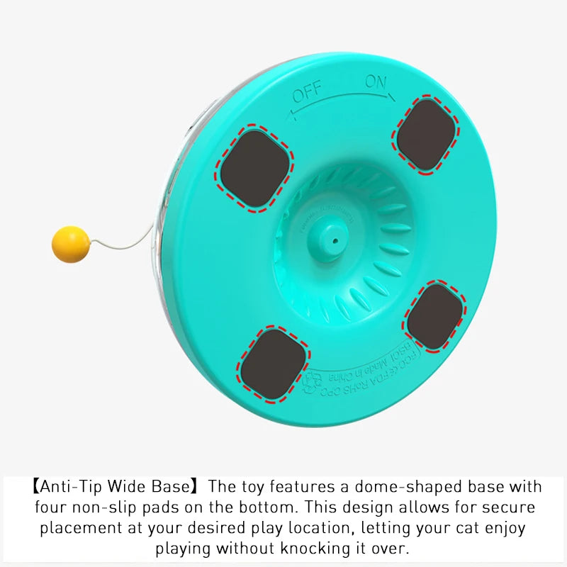 Interactive Cat Toy Box for Indoor Cats – Catnip Ball & Rotating Teaser Wand